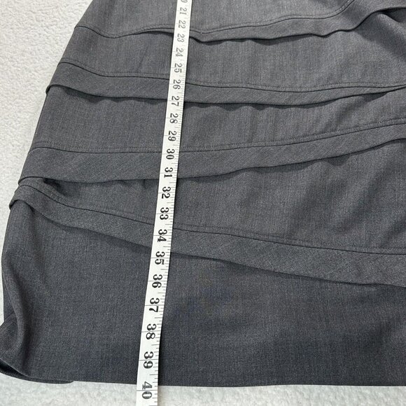 Calvin Klein Women's Abstract Sleeveless Sheath Dress Lined Size 10 Gray Zip - Picture 7 of 10